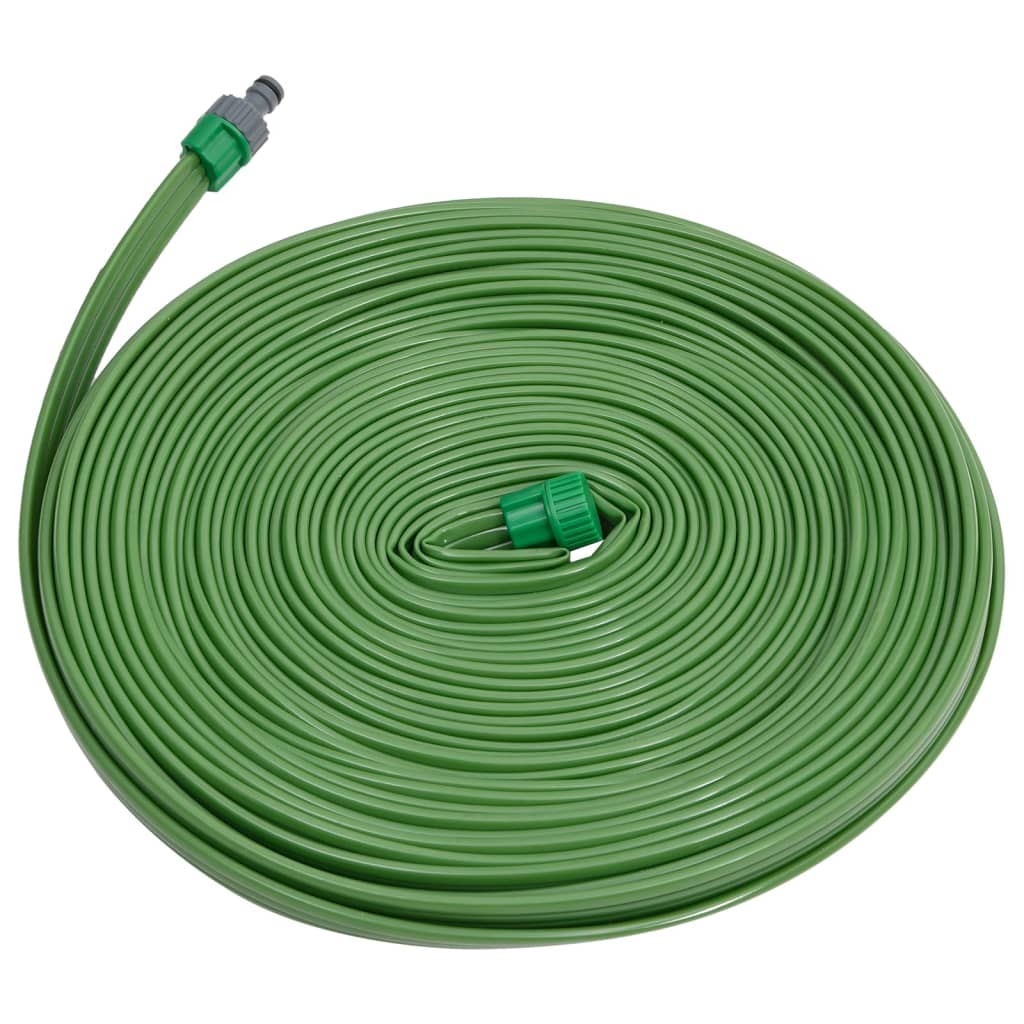 vidaXL Mangueira aspersora 3 tubos 22,5 m PVC verde