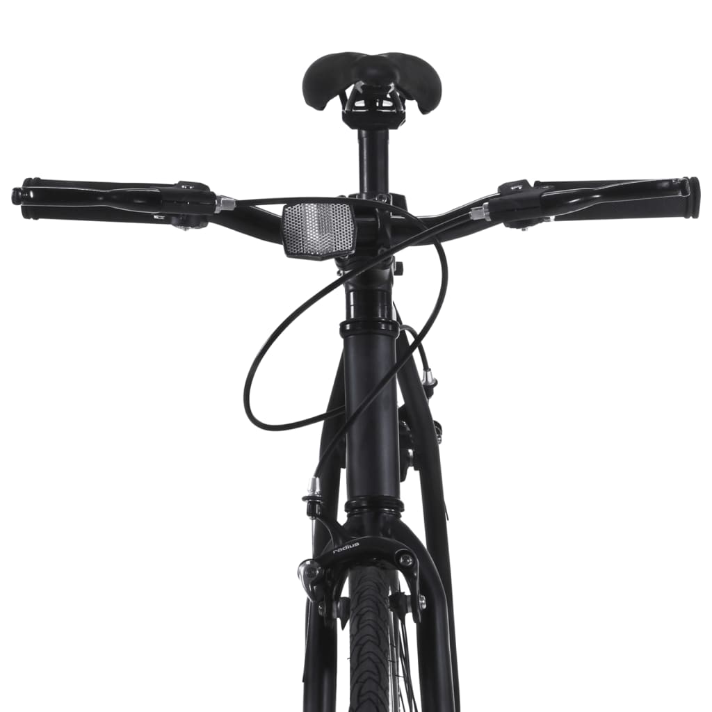 vidaXL Bicicleta de mudanças fixas 700c 51 cm preto e verde