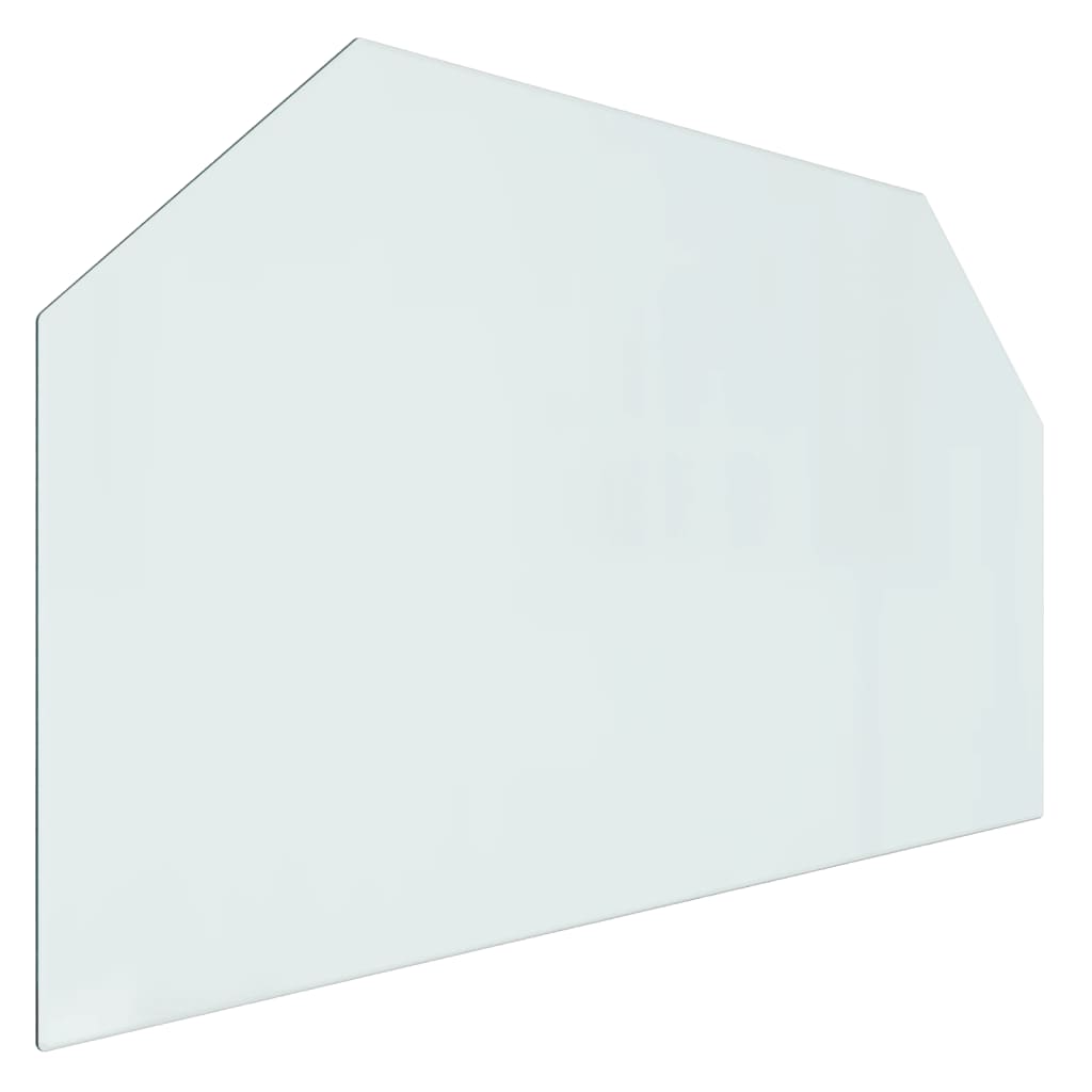 vidaXL Placa de vidro para lareira hexagonal 100x60 cm