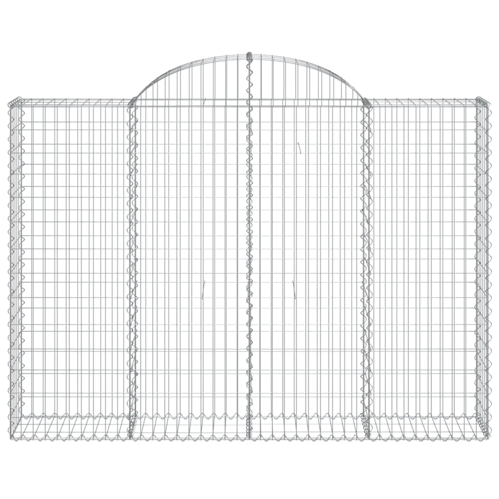 vidaXL Cestos gabião arqueados 25 pcs 200x30x140/160 ferro galvanizado