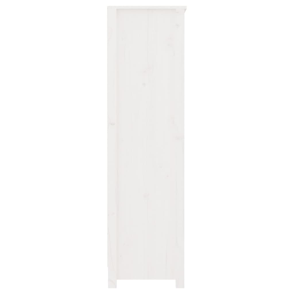 vidaXL Estante 80x35x126 cm madeira de pinho maciça branco