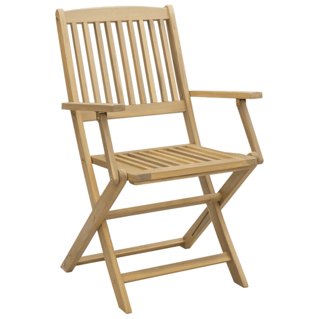 vidaXL Cadeiras jardim dobráveis 4 pcs 57,5x54,5x90 cm acácia maciça