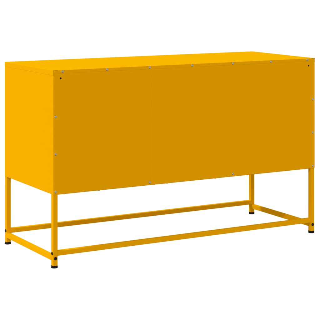 vidaXL Móvel de TV 100,5x39x60,5 cm aço amarelo mostarda