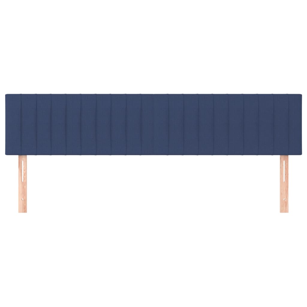 vidaXL Cabeceira de cama 2 pcs tecido 80x5x78/88 cm azul