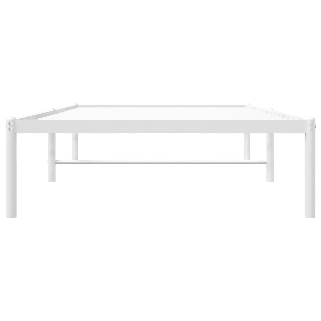 vidaXL Estrutura de cama metal 90x200 cm branco