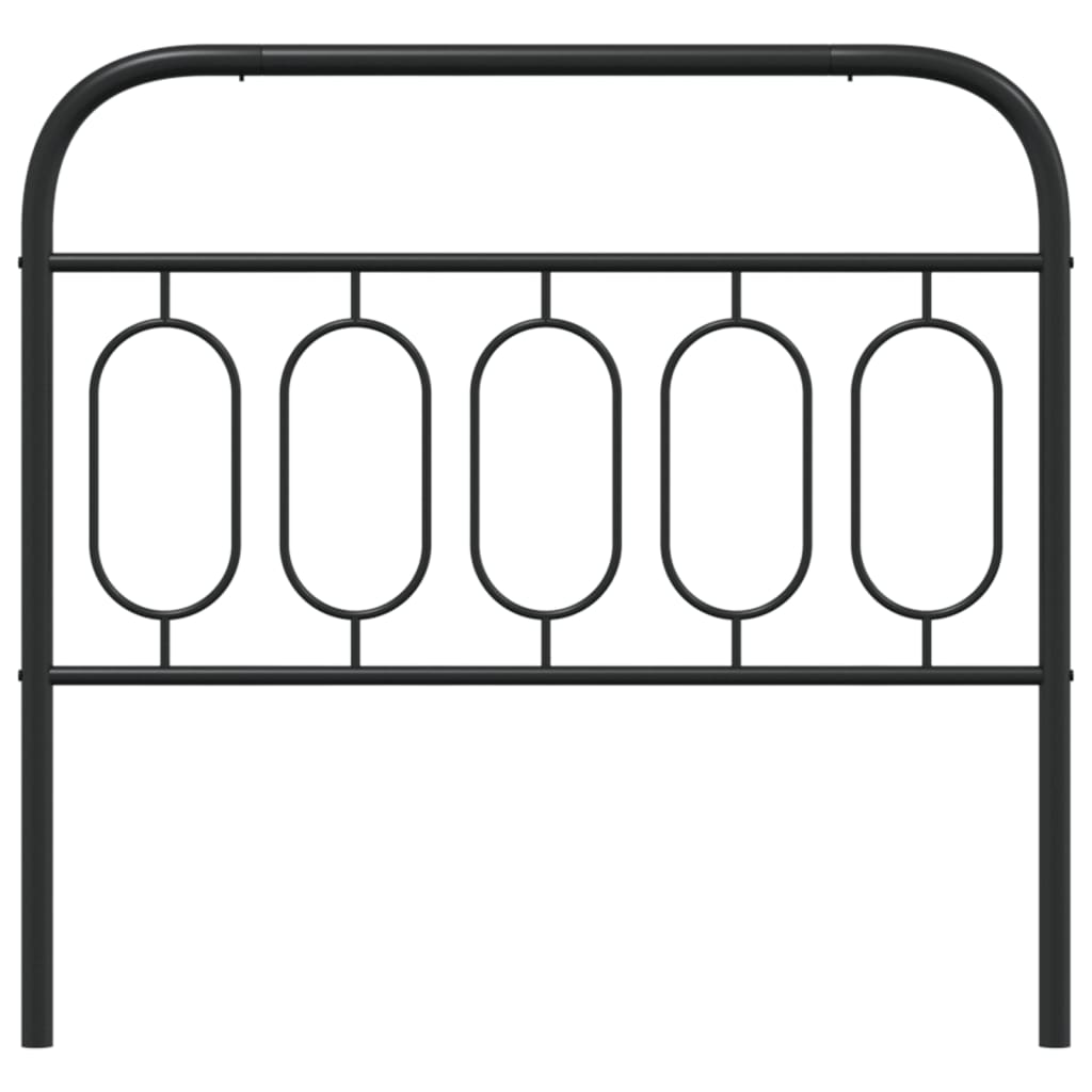 vidaXL Cabeceira de cama 100 cm metal preto