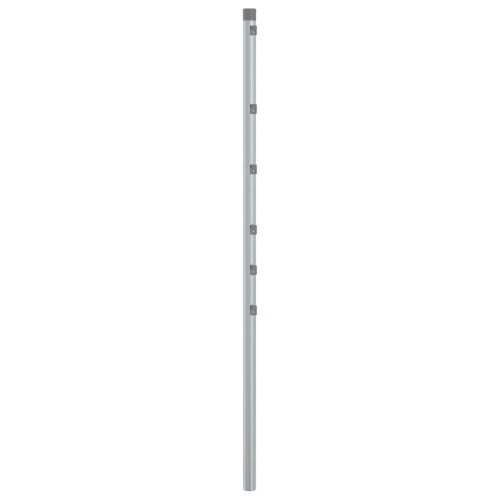 vidaXL Postes de vedação 15 pcs 120 cm aço galvanizado prateado