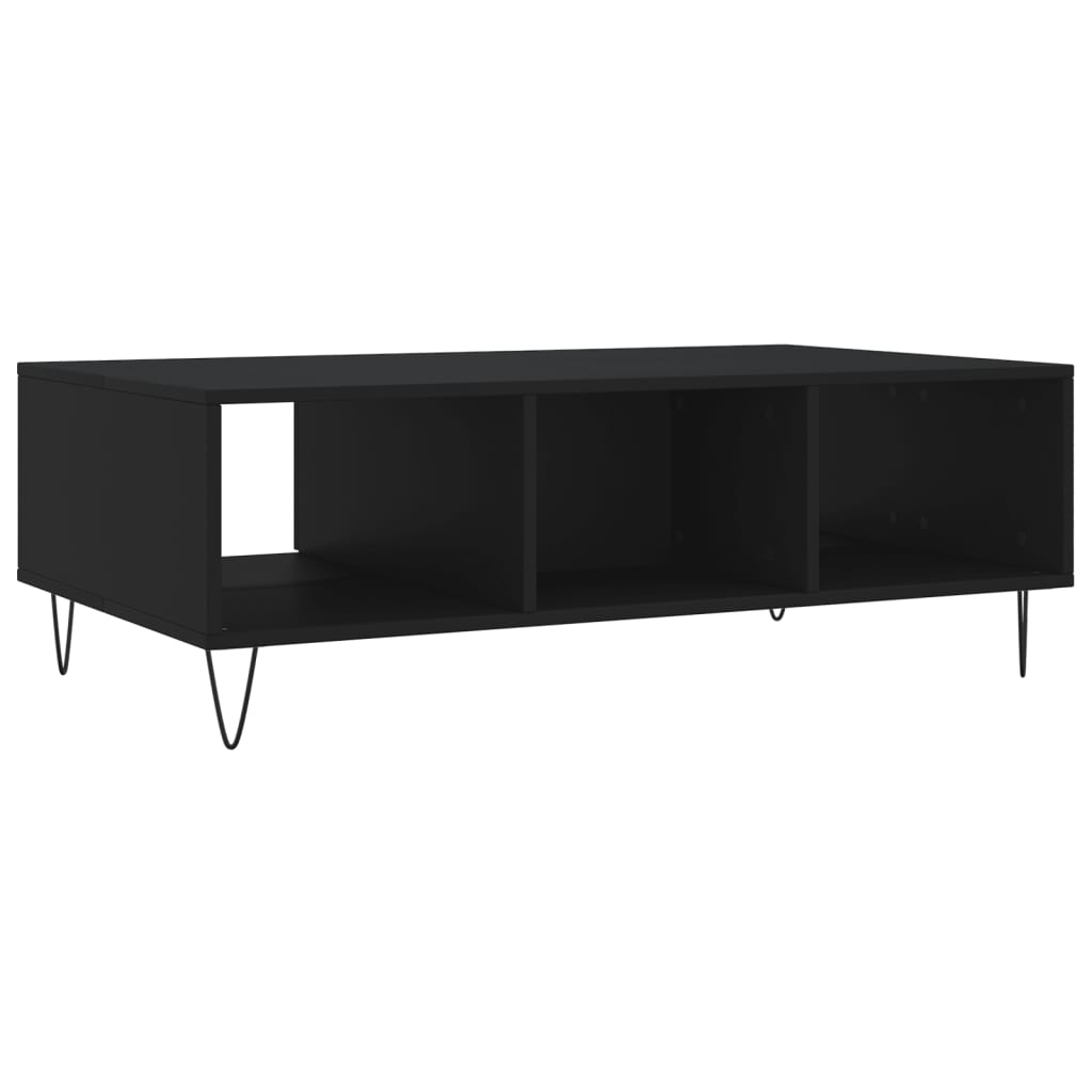 vidaXL Mesa de centro 104x60x35 cm derivados de madeira preto