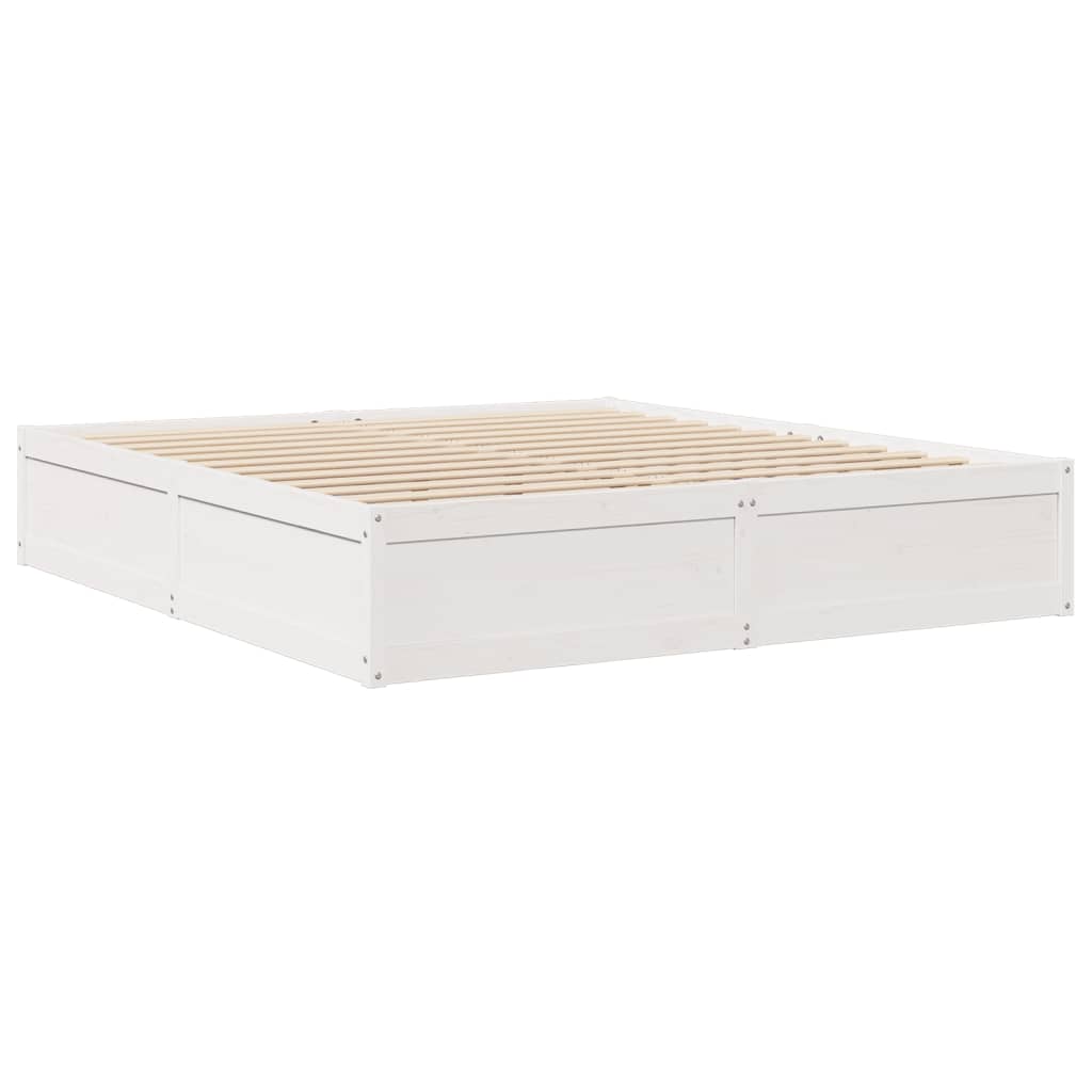 vidaXL Cama sem colchão 180x200 cm madeira de pinho maciça branco