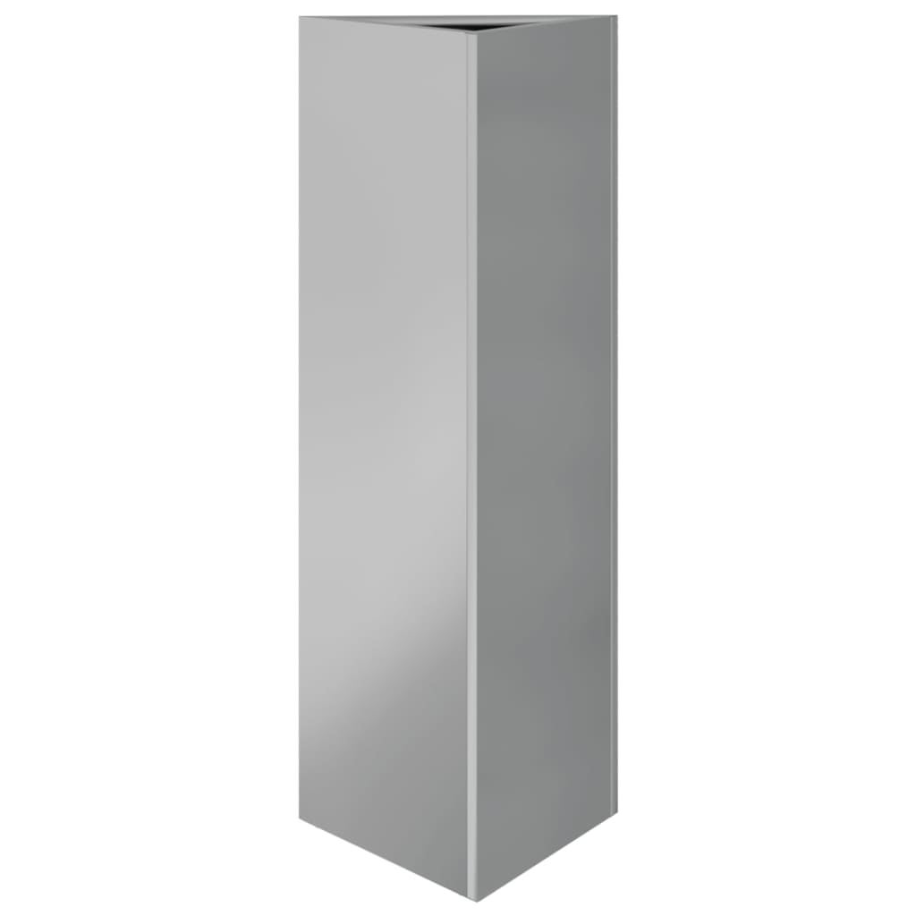 vidaXL Vaso/floreira de jardim triangular 30x26x75 cm aço galvanizado