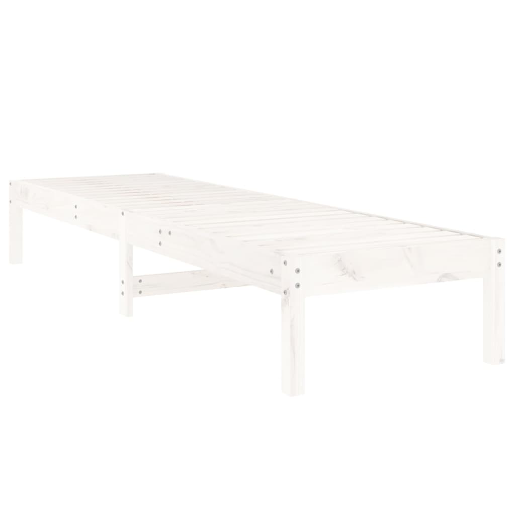 vidaXL Espreguiçadeiras 2 pcs 199,5x60x74 cm pinho maciço branco