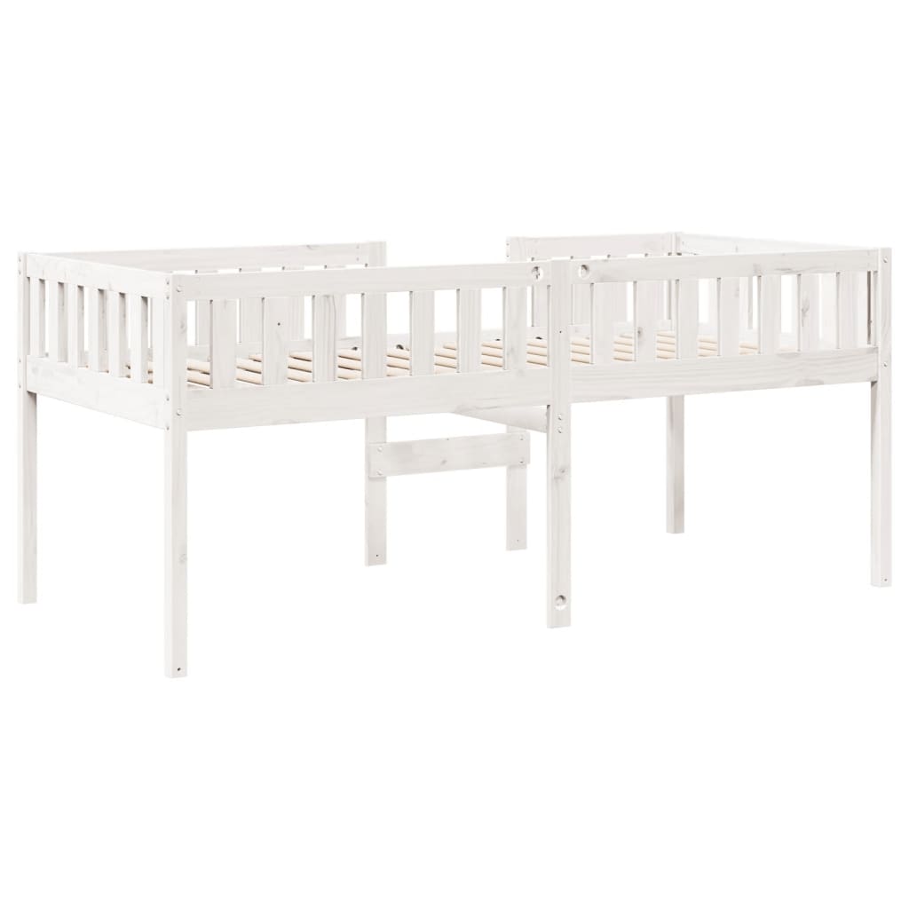 vidaXL Cama de criança sem colchão 75x190 cm pinho maciço branco