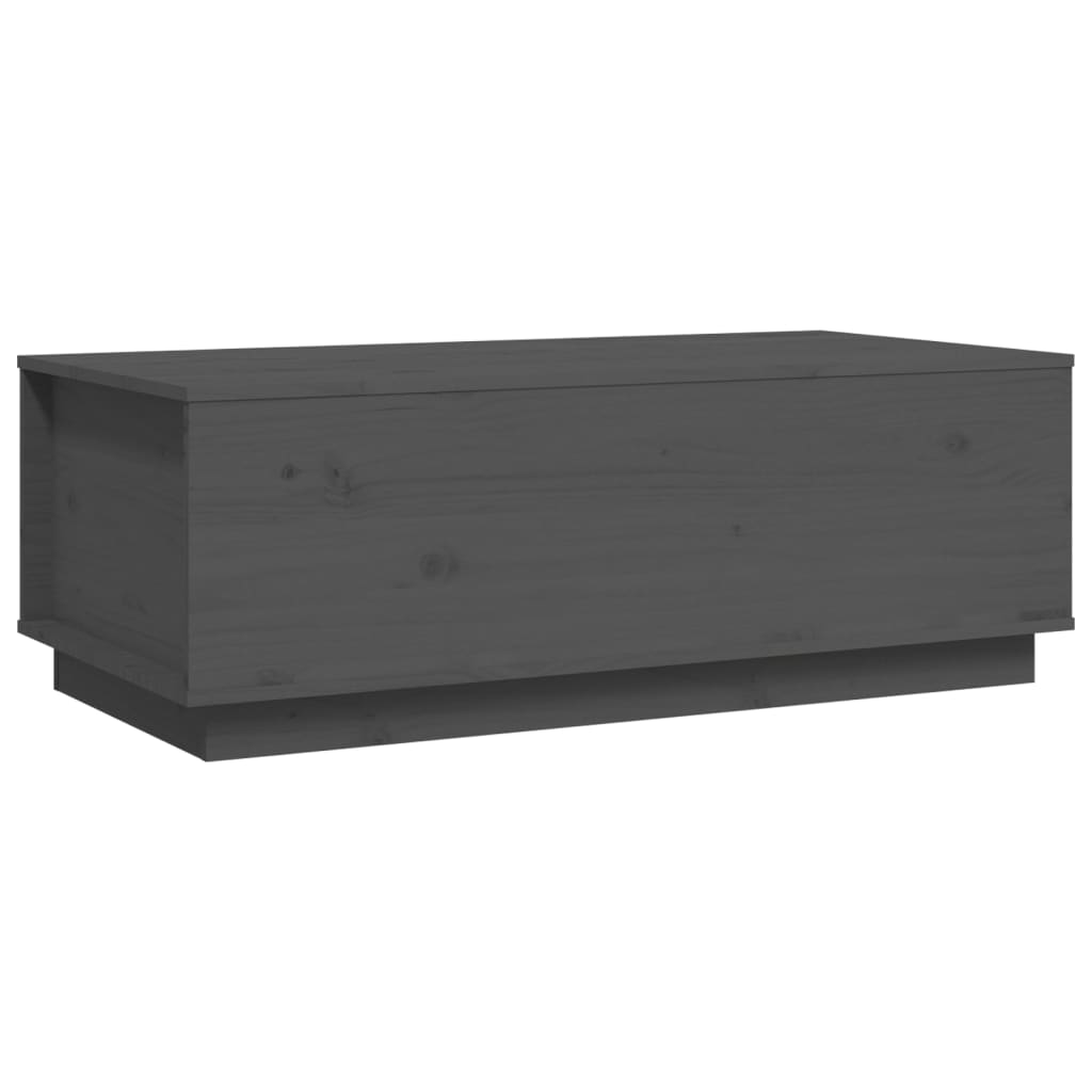 vidaXL Mesa de centro 100x50x35 cm pinho maciço cinza