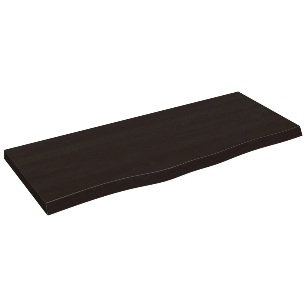 vidaXL Bancada p/ WC 100x40x(2-4)cm madeira tratada maciça castanho