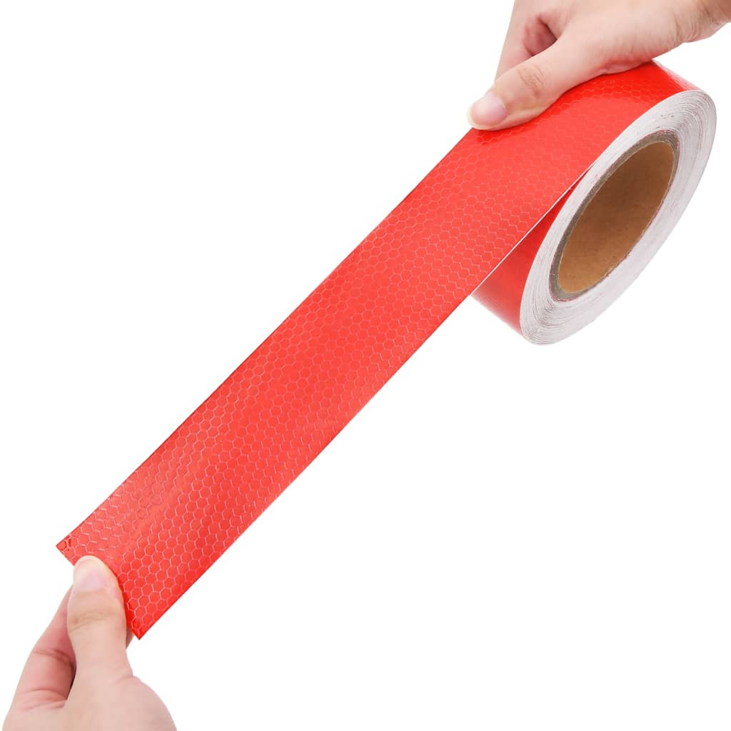 vidaXL Fita refletora 5 cm x 20 m PVC vermelho