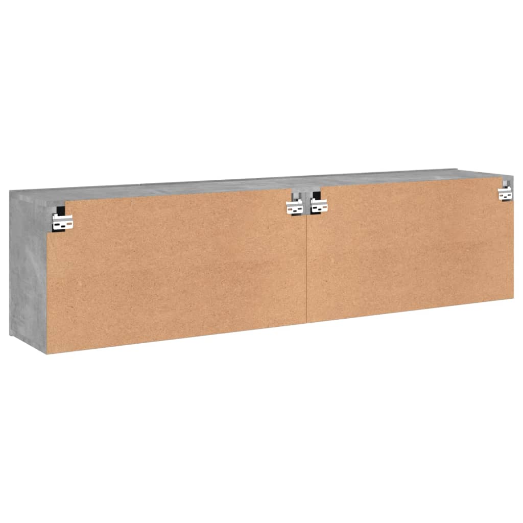 vidaXL Móveis de parede para TV 2 pcs 80x30x41 cm cinzento cimento