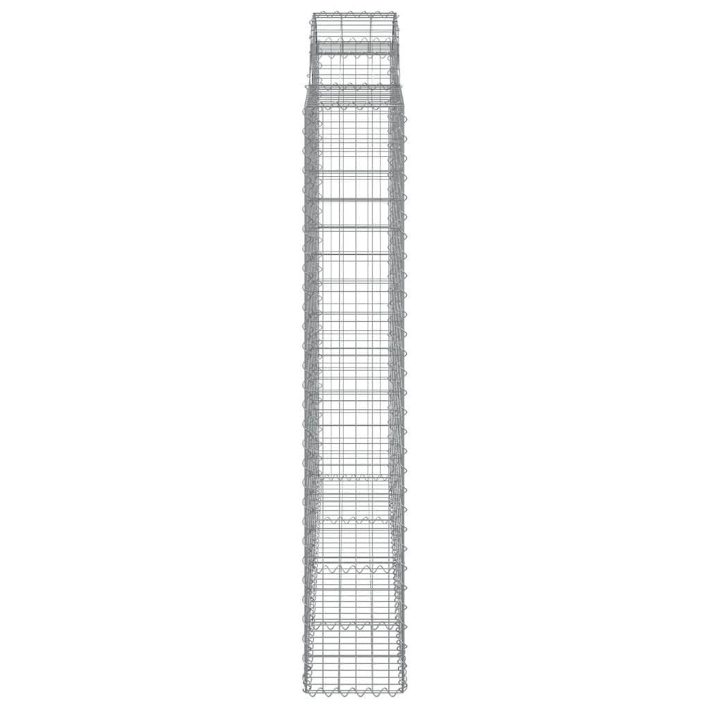 vidaXL Cestos gabião arqueados 13 pcs 200x50x180/200 ferro galvanizado