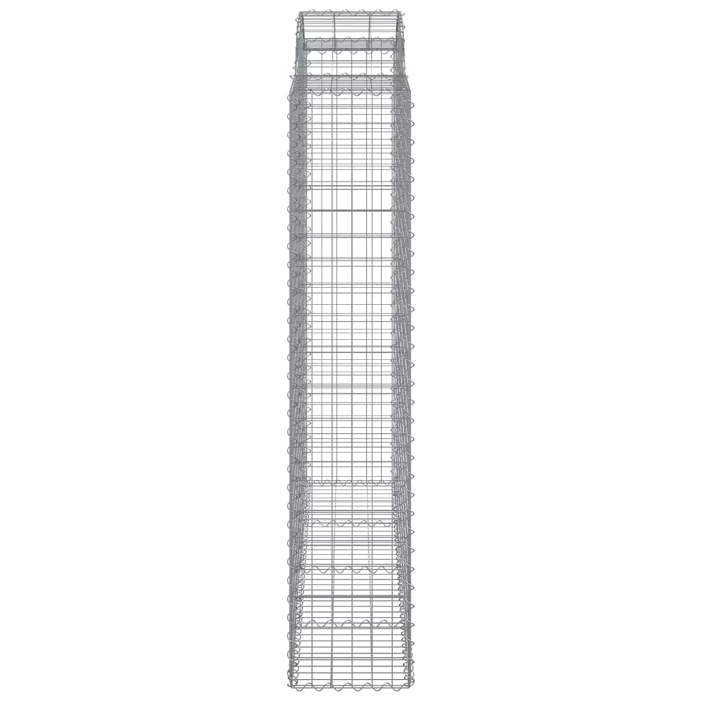 vidaXL Cestos gabião arqueados 10 pcs 200x50x200/220 ferro galvanizado