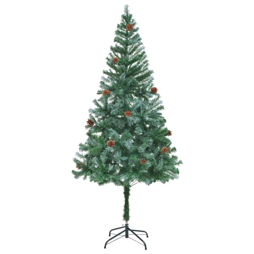 vidaXL Árvore de Natal artificial com pinhas 180 cm