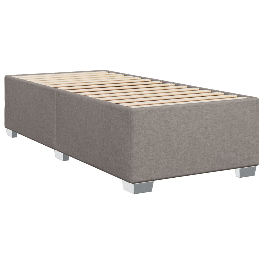 vidaXL Estrutura de cama 90x190 cm tecido cinza-acastanhado