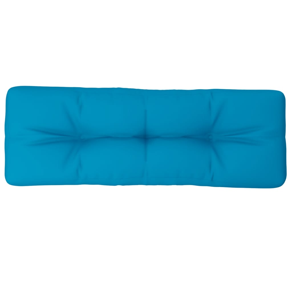 vidaXL Almofadão para sofá de paletes 120x40x12 cm tecido azul-claro