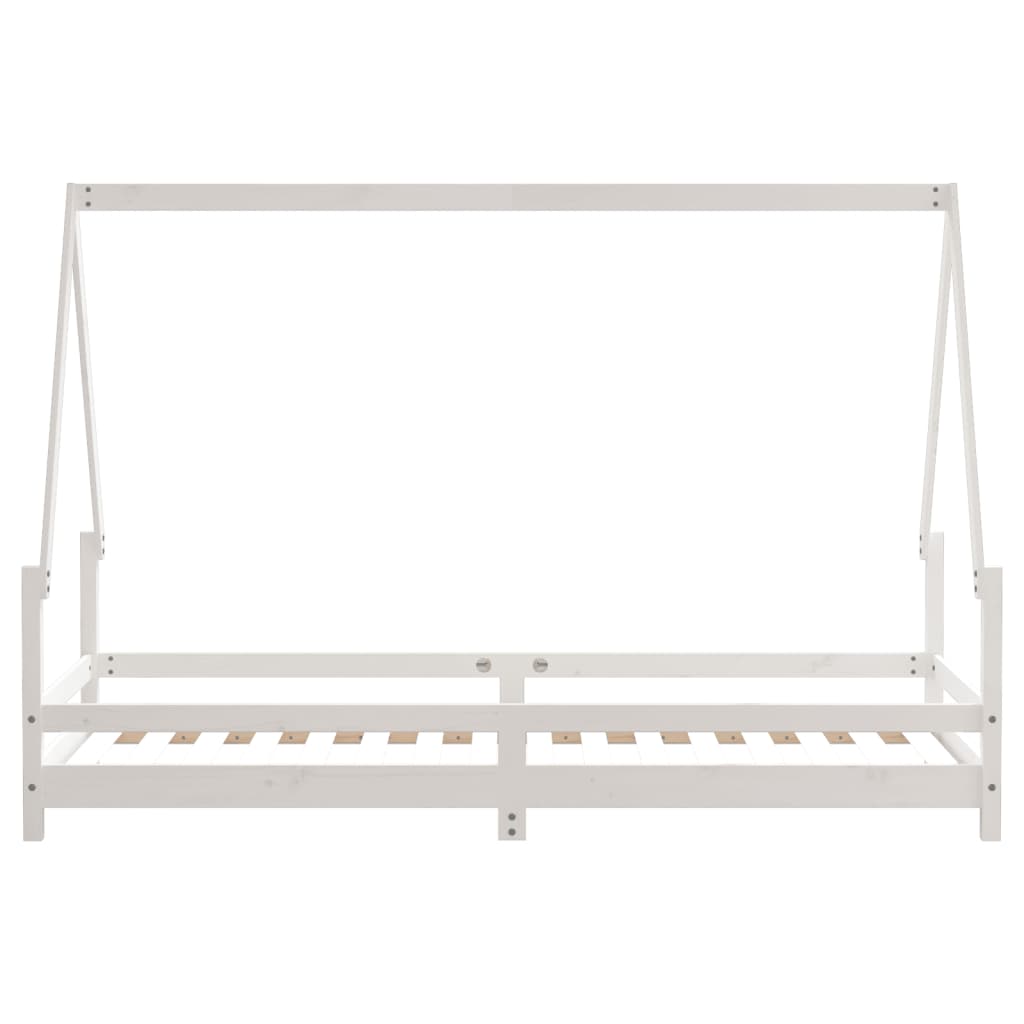 vidaXL Estrutura de cama infantil 80x200 cm pinho maciço branco