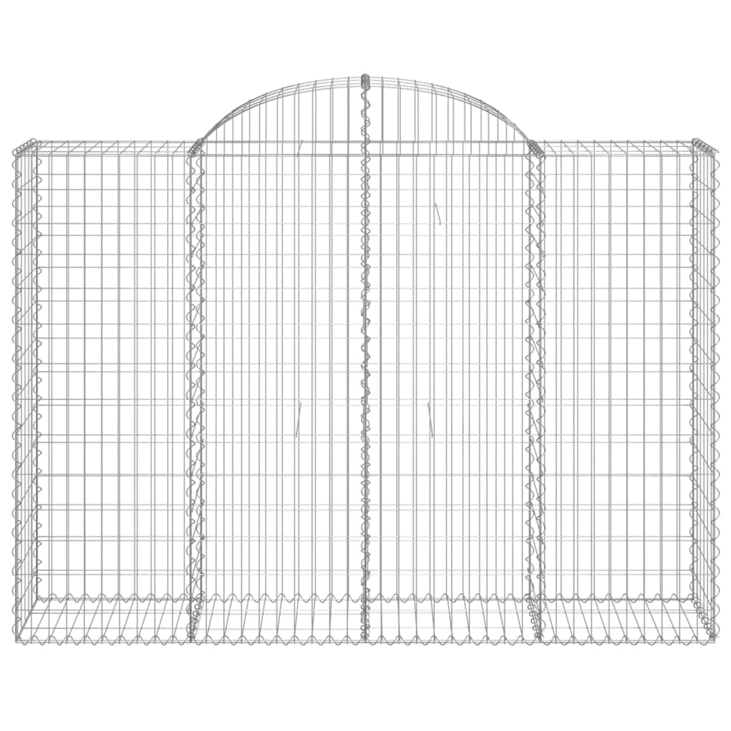 vidaXL Cestos gabião arqueados 25pcs 200x50x140/160 ferro galvanizado