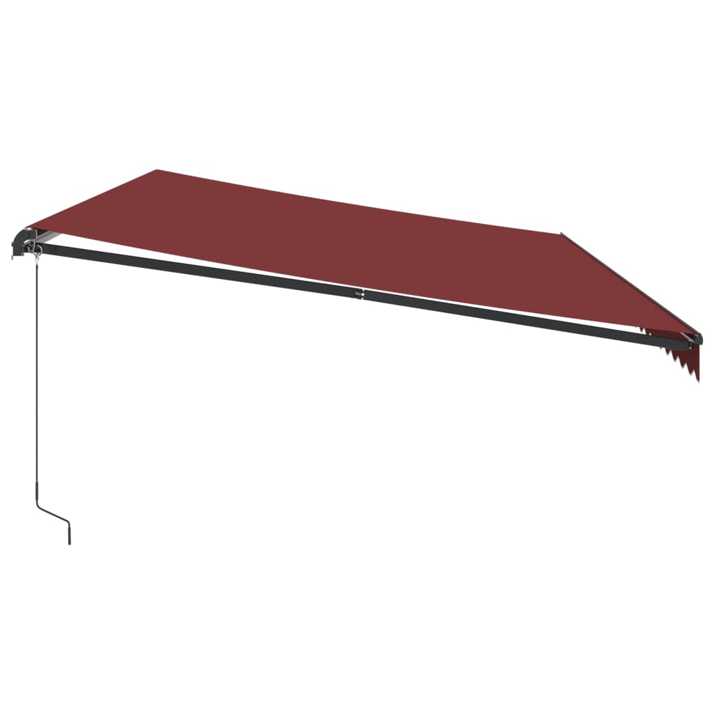 vidaXL Toldo retrátil manual 600x350 cm bordô