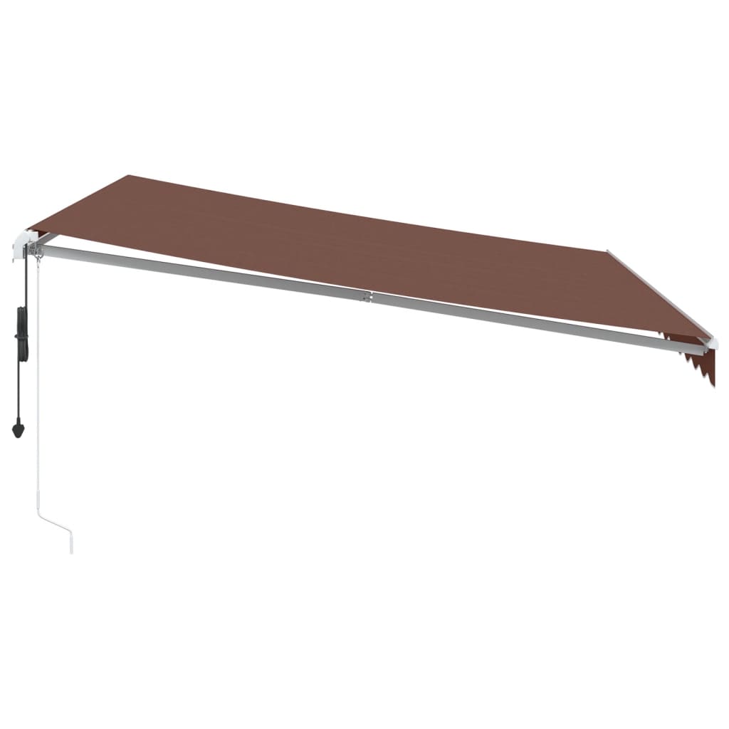 vidaXL Toldo retrátil automático 400x300 cm castanho