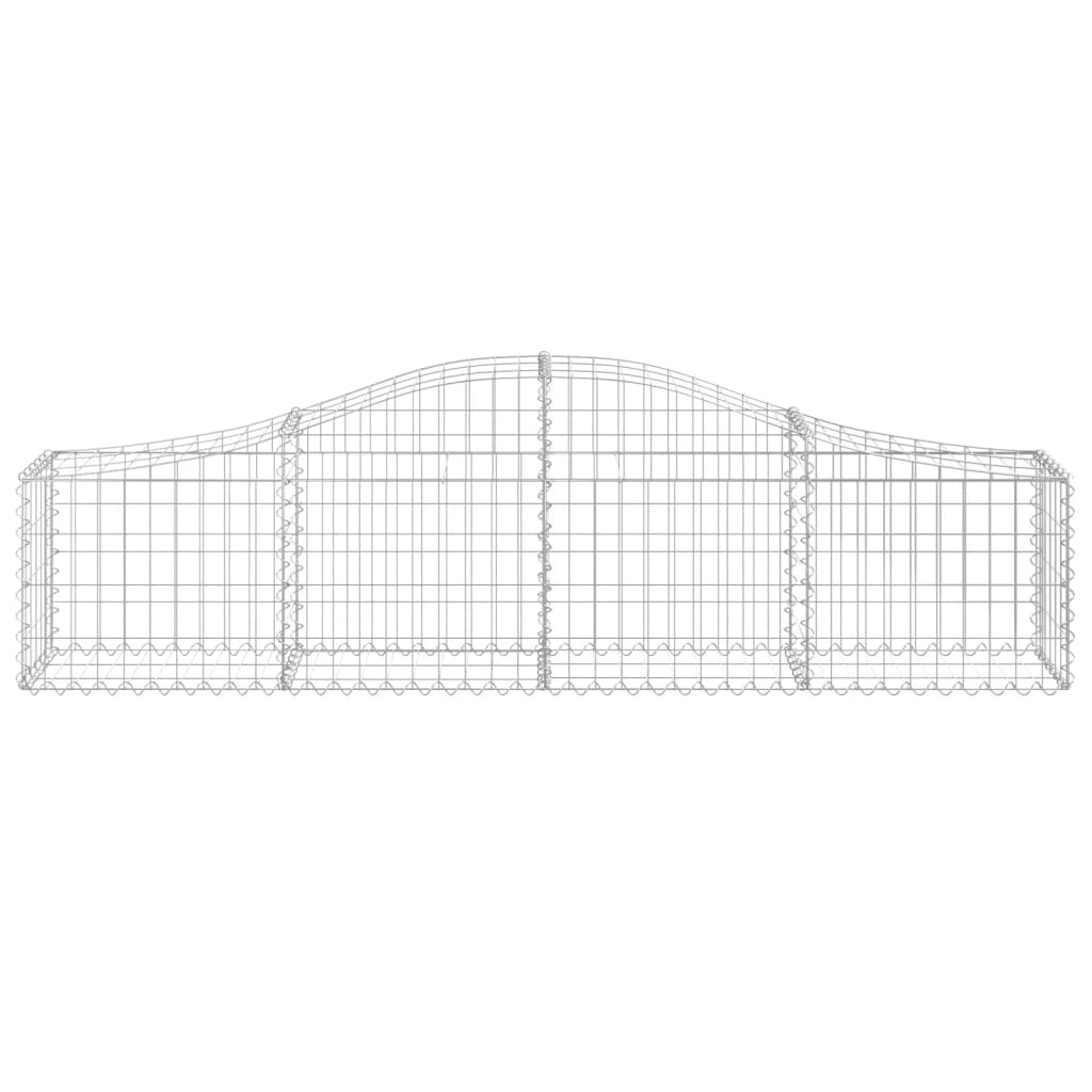 vidaXL Cestos gabião arqueados 18pcs 200x30x40/60 cm ferro galvanizado