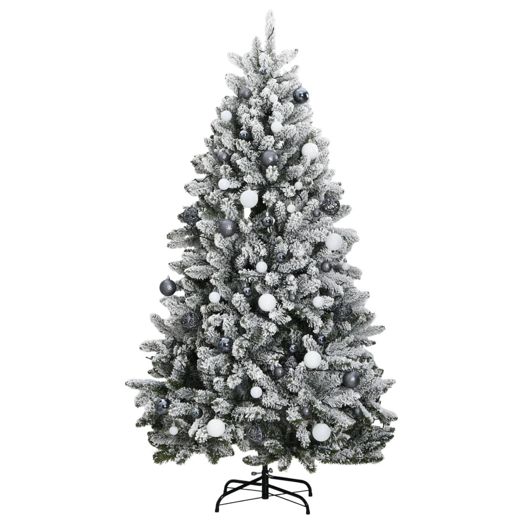 vidaXL Árvore Natal artificial articulada c/ 300 luzes LED+bolas 180cm