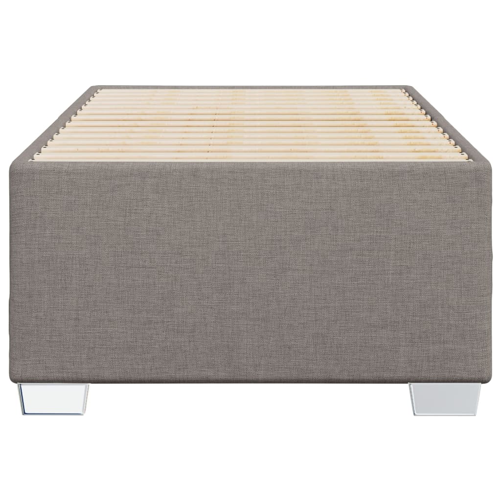 vidaXL Estrutura de cama 90x190 cm tecido cinza-acastanhado