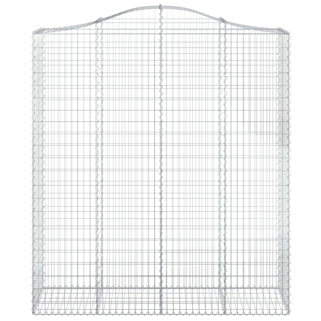 vidaXL Cestos gabião arqueados 9pcs 200x50x220/240cm ferro galvanizado