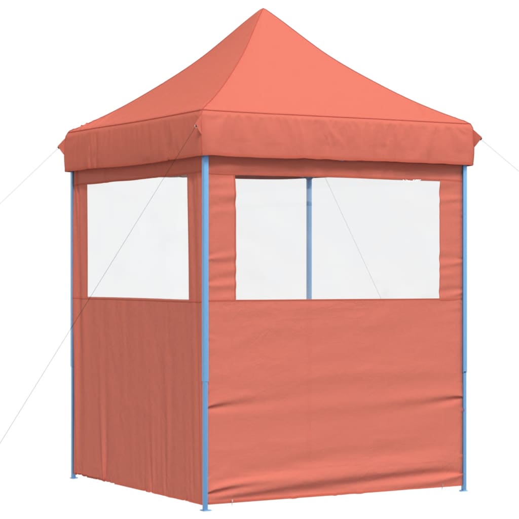 vidaXL Tenda p/ festas pop-up dobrável 2 paredes laterais terracotta