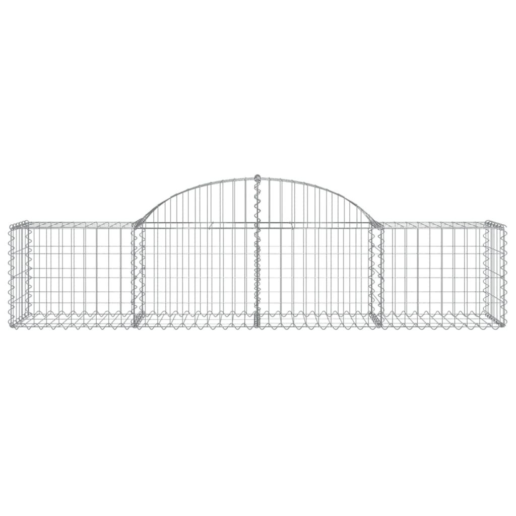 vidaXL Cestos gabião arqueados 9 pcs 200x50x40/60 cm ferro galvanizado