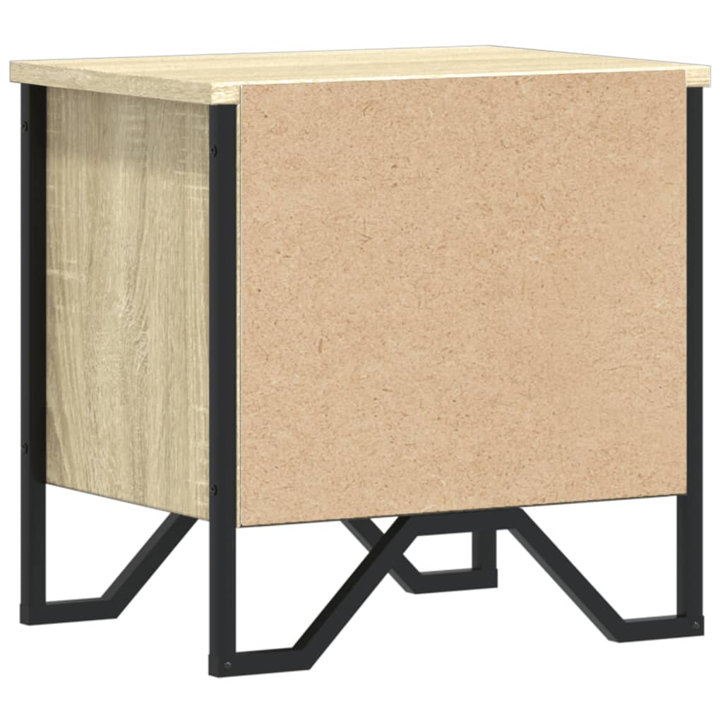 vidaXL Mesa de cabeceira 40x30x40 cm contraplacado carvalho sonoma