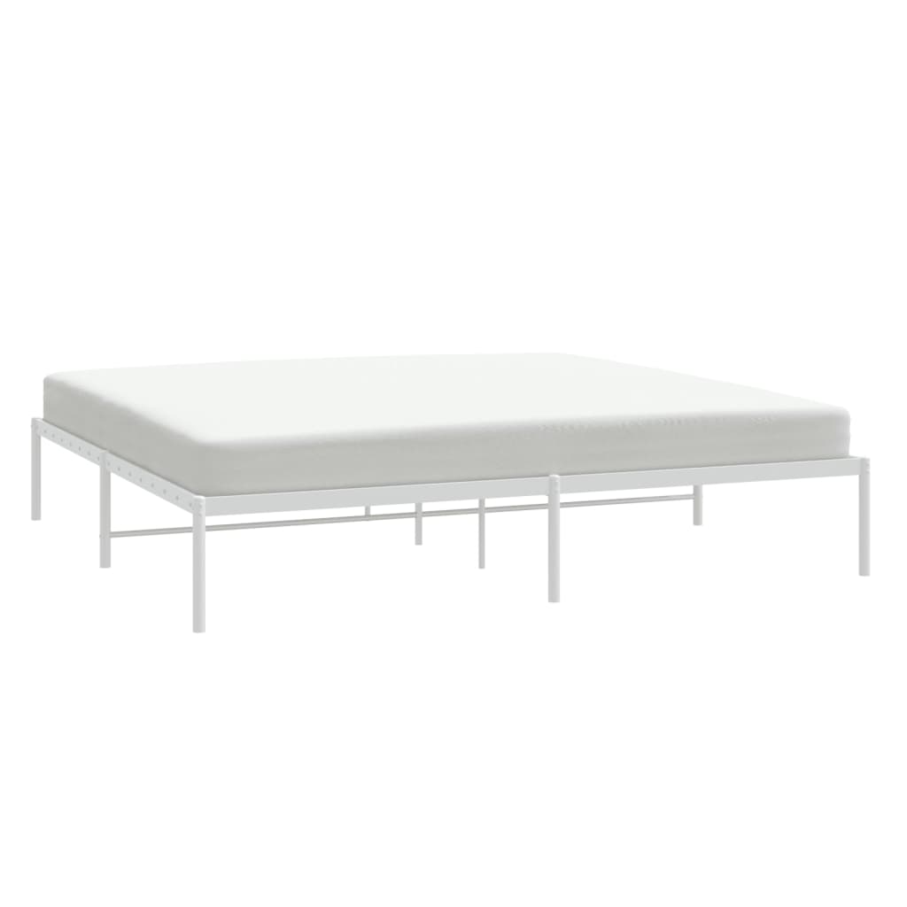 vidaXL Estrutura de cama 180x200 cm metal branco