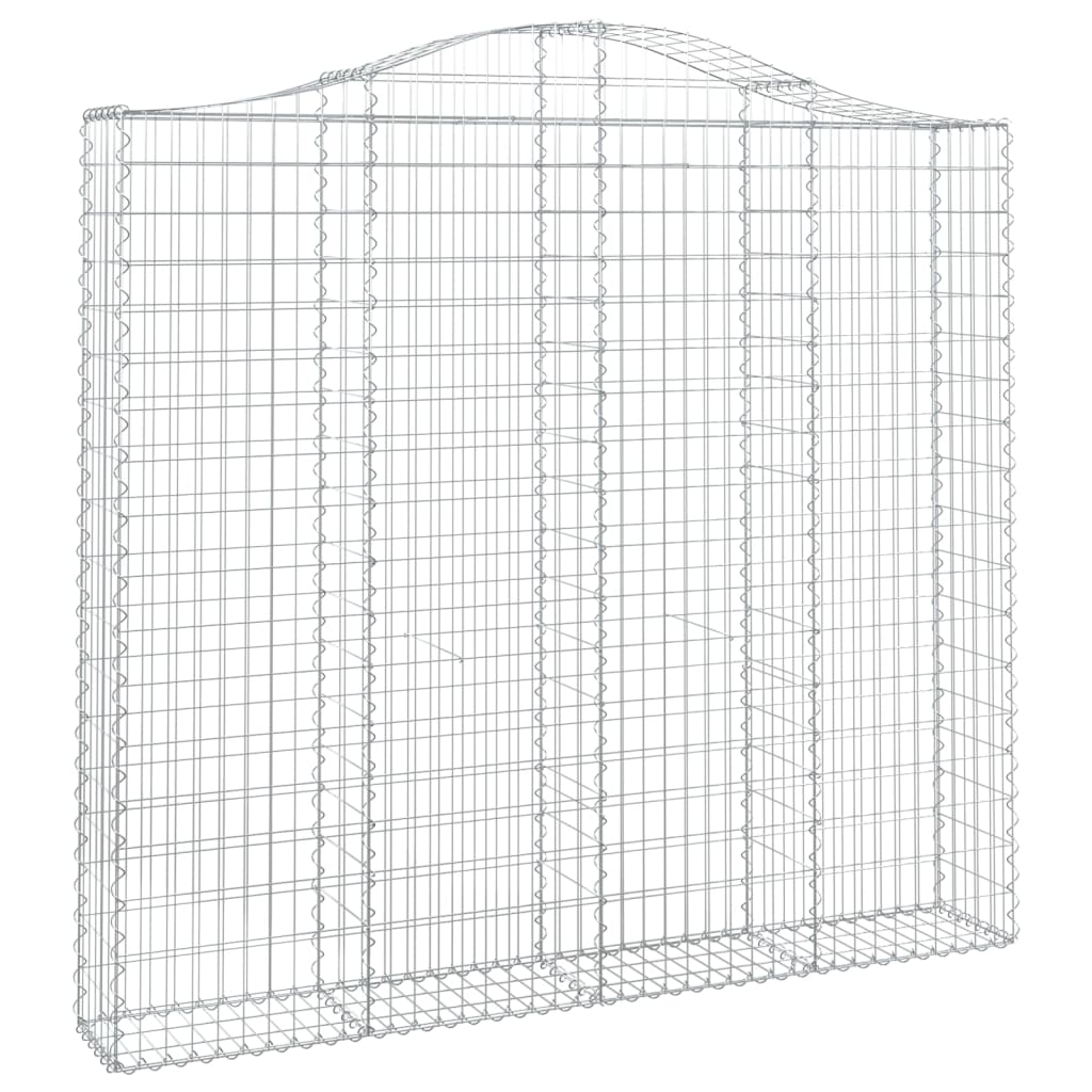 vidaXL Cestos gabião arqueados 15 pcs 200x30x180/200 ferro galvanizado