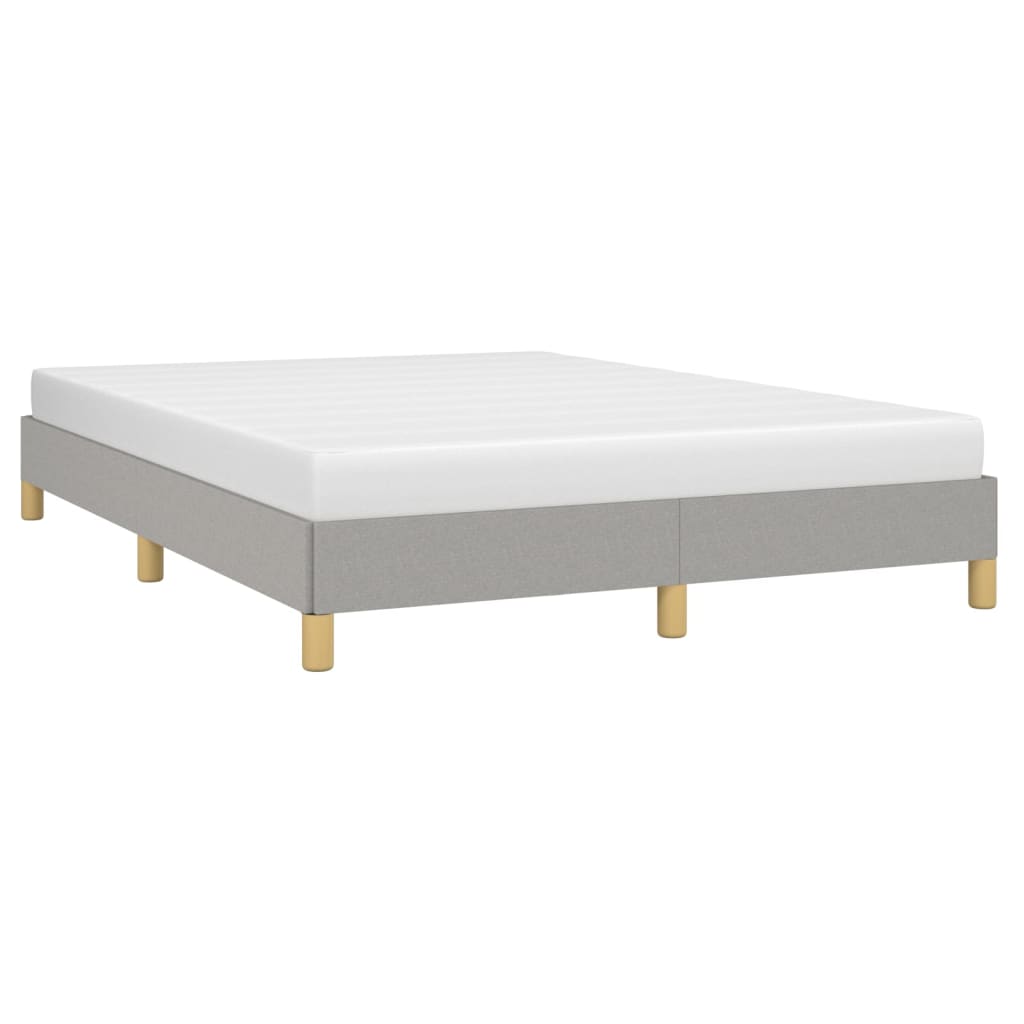 vidaXL Estrutura de cama sem colchão 140x200 cm tecido cinzento-claro