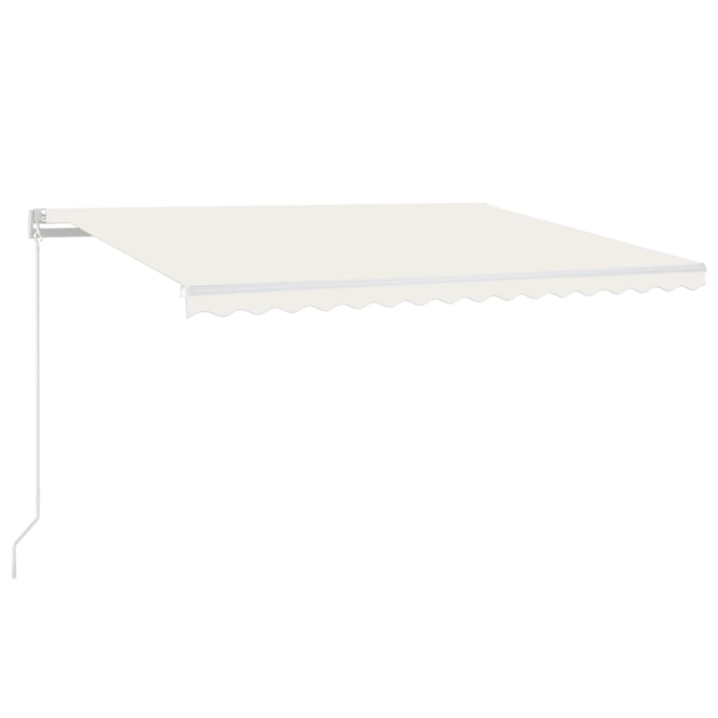 vidaXL Toldo retrátil automático 450x300 cm cor creme