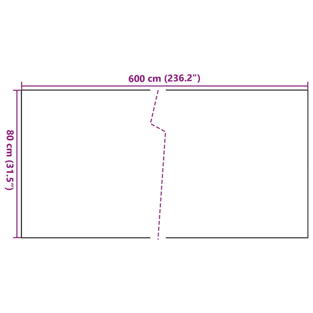 vidaXL Tela de varanda 600x80 cm vime PE antracite