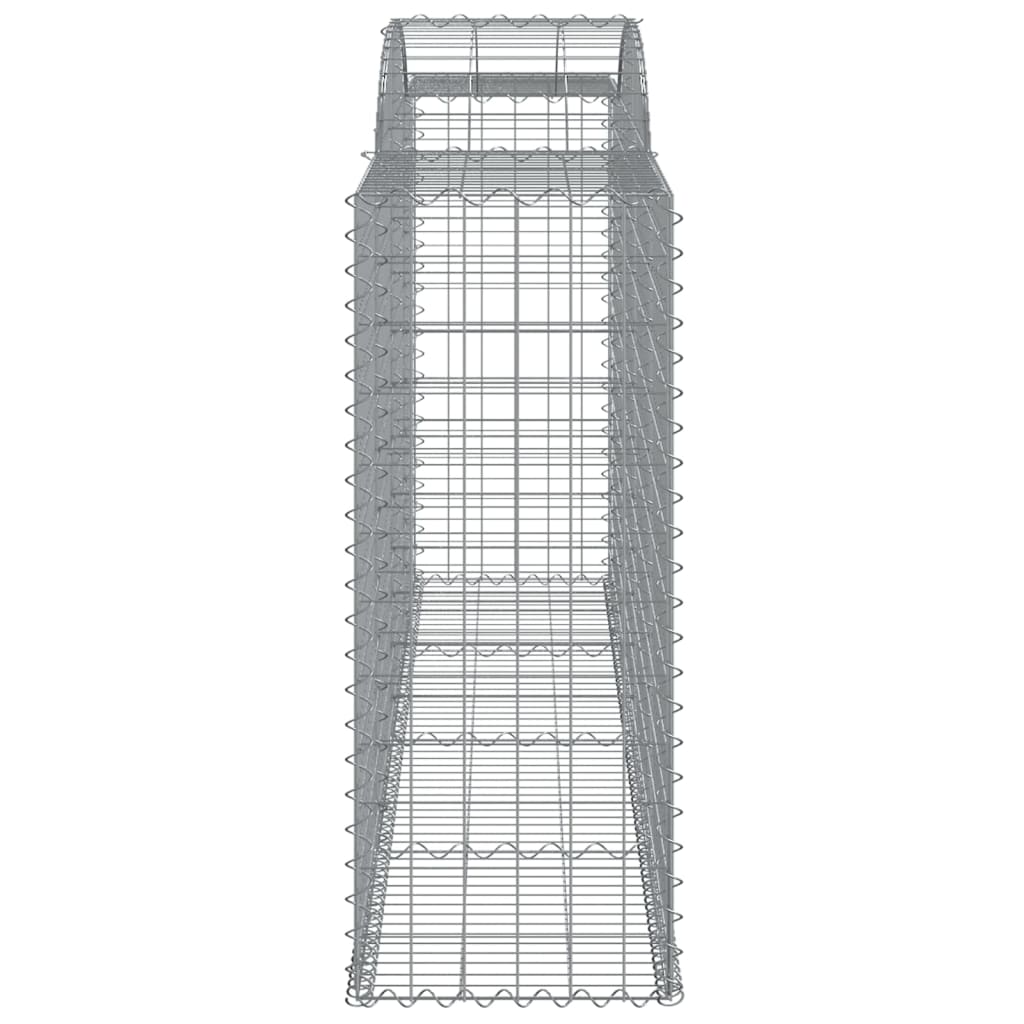 vidaXL Cestos gabião arqueados 25pcs 300x50x120/140 ferro galvanizado