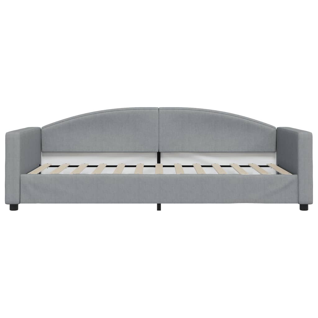 vidaXL Sofá-cama 90x200 cm tecido cinzento-claro