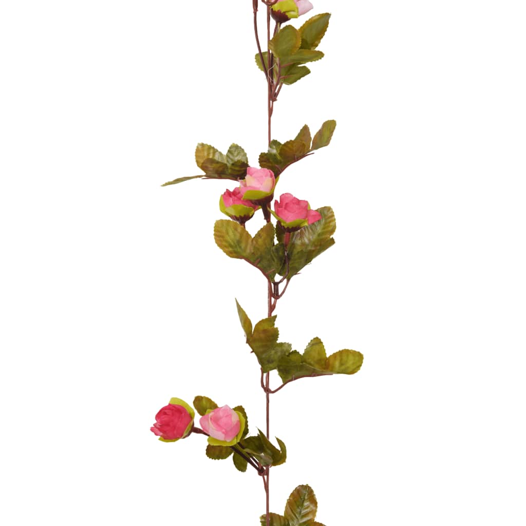 vidaXL Grinaldas de flores de Natal 6 pcs 215 cm rosa