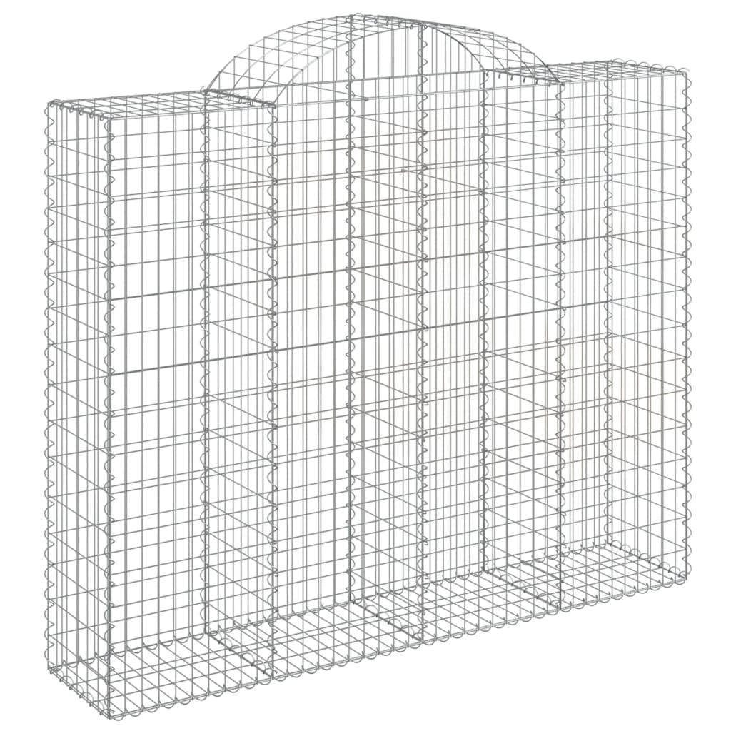 vidaXL Cestos gabião arqueados 20 pcs 200x50x160/180 ferro galvanizado