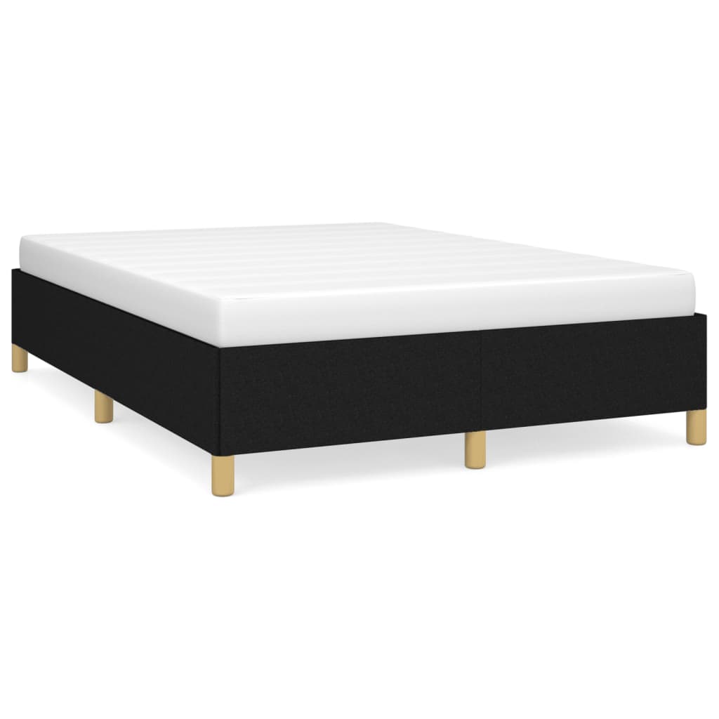 vidaXL Estrutura de cama sem colchão 140x190 cm tecido preto