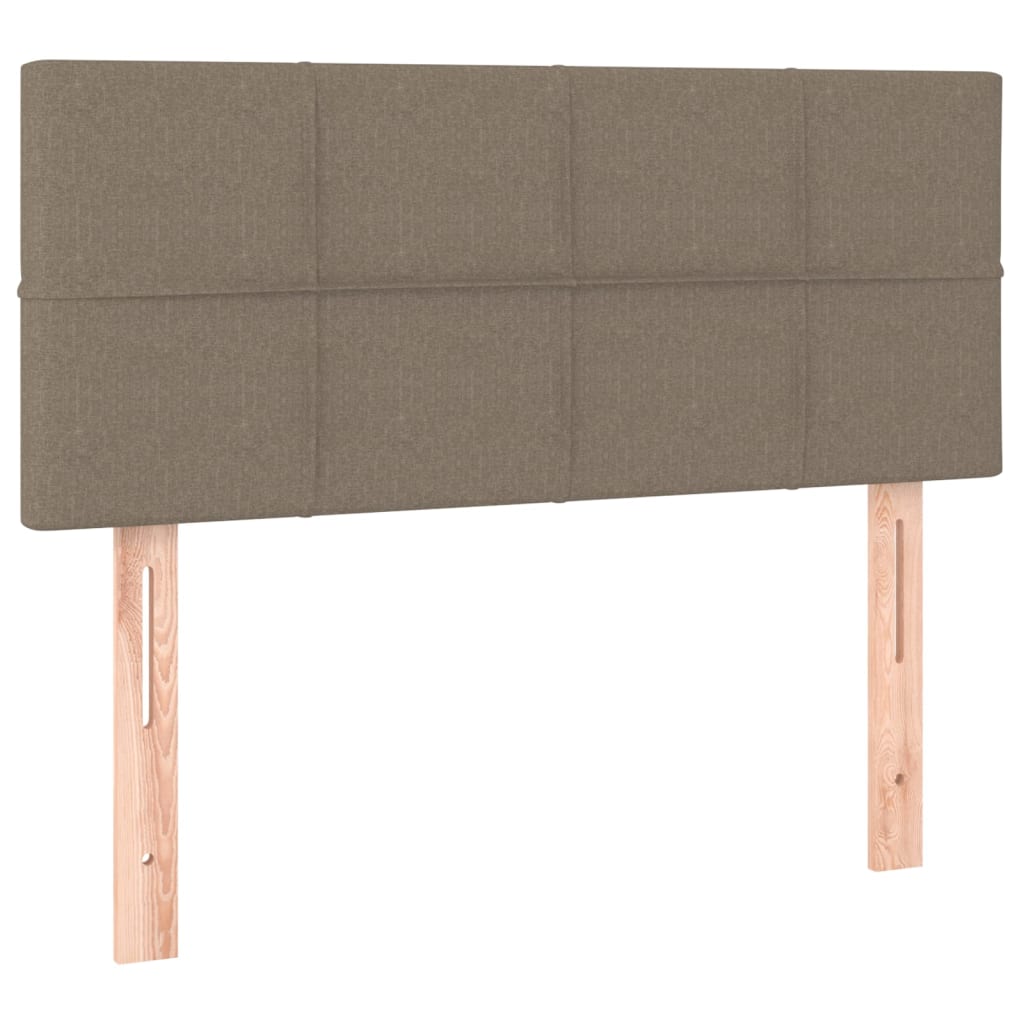 vidaXL Cabeceira de cama tecido 90x5x78/88 cm cinzento-acastanhado