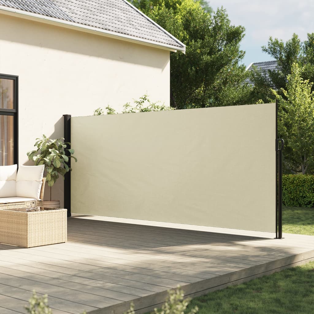 vidaXL Toldo lateral retrátil 180x600 cm cor creme