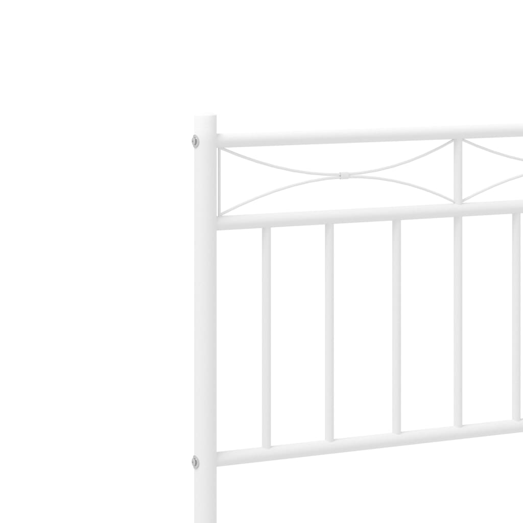 vidaXL Estrutura de cama com cabeceira 150x200 cm metal branco