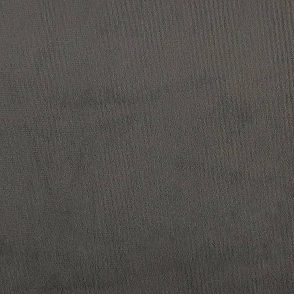 vidaXL Colchão de molas ensacadas 90x190x20 cm veludo cinza-escuro